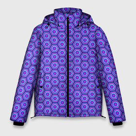Мужская зимняя куртка 3D с принтом Geometric Background в Белгороде, верх — 100% полиэстер; подкладка — 100% полиэстер; утеплитель — 100% полиэстер | длина ниже бедра, свободный силуэт Оверсайз. Есть воротник-стойка, отстегивающийся капюшон и ветрозащитная планка. 

Боковые карманы с листочкой на кнопках и внутренний карман на молнии. | Тематика изображения на принте: background | geometry | hexagon | pattern | texture | геометрия | паттерн | соты | текстура | фон | шестиугольник