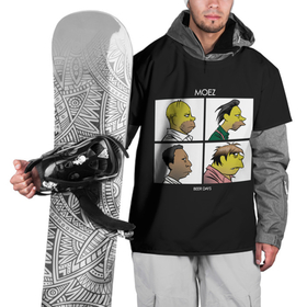 Накидка на куртку 3D с принтом Mozes band в Тюмени, 100% полиэстер |  | Тематика изображения на принте: gomer | simpsons | the simpson | гомер | мульт | мультфильм | симпсоны