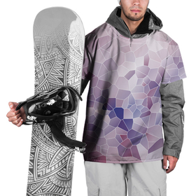Накидка на куртку 3D с принтом Узор Мозаика , 100% полиэстер |  | Тематика изображения на принте: blue | lilac | mosaic | ornament | pattern | витраж | мозаика | орнамент | синий | сиреневый | текстура | узор