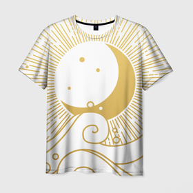 Мужская футболка 3D с принтом Море в Белгороде, 100% полиэфир | прямой крой, круглый вырез горловины, длина до линии бедер | Тематика изображения на принте: вода | волны | капли | луна | лучи | море | солнце