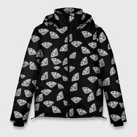 Мужская зимняя куртка 3D с принтом Не счесть алмазов в Тюмени, верх — 100% полиэстер; подкладка — 100% полиэстер; утеплитель — 100% полиэстер | длина ниже бедра, свободный силуэт Оверсайз. Есть воротник-стойка, отстегивающийся капюшон и ветрозащитная планка. 

Боковые карманы с листочкой на кнопках и внутренний карман на молнии. | Тематика изображения на принте: алмазы | богатство | бриллианты | дорого богато | драгоценности | камушки | лучшие друзья девушек