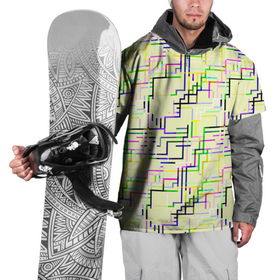 Накидка на куртку 3D с принтом Geometric Color в Петрозаводске, 100% полиэстер |  | Тематика изображения на принте: абстракция | краски | кубизм | линии | модерн