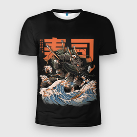 Мужская футболка 3D спортивная с принтом Sushi Dragon в Рязани, 100% полиэстер с улучшенными характеристиками | приталенный силуэт, круглая горловина, широкие плечи, сужается к линии бедра | breathing | chinese | dragonblack | fire | helicopter | japan | marine | monster | ocean | reptile | sea | sticks | sushi | water | waves | вертолет | вода | волны | дракон | китайский | монстр | море | морской | огнедышащий | океан | палочки