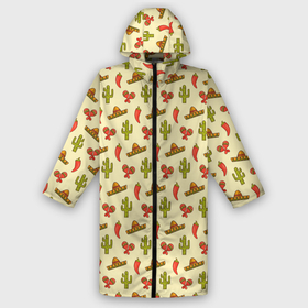 Дождевик унисекс 3D с принтом Мексиканский фон в Смоленске,  |  | background | cactus | hat | maracas | mexican background | mexico | pattern | pepper | sombrero | texture | кактус | маракасы | мексика | мексиканский фон | паттерн | перец | сомбреро | текстура | фон | шляпа