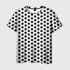Мужская футболка 3D с принтом Текстура мяча в Курске, 100% полиэфир | прямой крой, круглый вырез горловины, длина до линии бедер | background | ball | football | pattern | texture | мяч | паттерн | текстура | фон | футбол