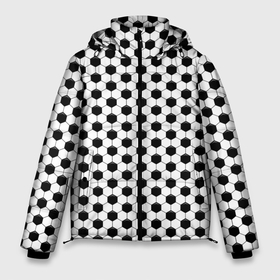 Мужская зимняя куртка 3D с принтом Текстура мяча в Белгороде, верх — 100% полиэстер; подкладка — 100% полиэстер; утеплитель — 100% полиэстер | длина ниже бедра, свободный силуэт Оверсайз. Есть воротник-стойка, отстегивающийся капюшон и ветрозащитная планка. 

Боковые карманы с листочкой на кнопках и внутренний карман на молнии. | background | ball | football | pattern | texture | мяч | паттерн | текстура | фон | футбол
