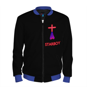 Мужской бомбер 3D с принтом STARBOY - The Weeknd , 100% полиэстер | застегивается на молнию, по бокам два кармана без застежек, по низу бомбера и на воротнике - эластичная резинка | blinding lights | music | pop | star boy | the weekend | the weeknd | музыка | уикенд