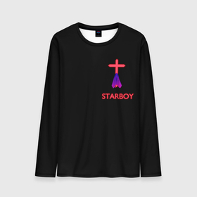 Мужской лонгслив 3D с принтом STARBOY - The Weeknd в Новосибирске, 100% полиэстер | длинные рукава, круглый вырез горловины, полуприлегающий силуэт | blinding lights | music | pop | star boy | the weekend | the weeknd | музыка | уикенд