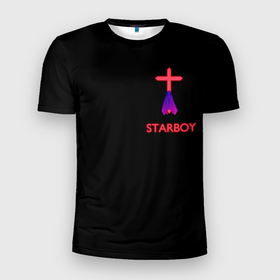 Мужская футболка 3D спортивная с принтом STARBOY - The Weeknd , 100% полиэстер с улучшенными характеристиками | приталенный силуэт, круглая горловина, широкие плечи, сужается к линии бедра | blinding lights | music | pop | star boy | the weekend | the weeknd | музыка | уикенд