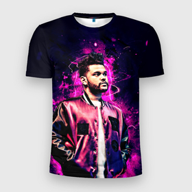 Мужская футболка 3D спортивная с принтом The Weeknd в Кировске, 100% полиэстер с улучшенными характеристиками | приталенный силуэт, круглая горловина, широкие плечи, сужается к линии бедра | blinding lights | music | pop | star boy | the weekend | the weeknd | музыка | уикенд
