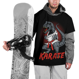 Накидка на куртку 3D с принтом KARATE T-REX в Екатеринбурге, 100% полиэстер |  | Тематика изображения на принте: animal | dinosaur | fight | fighter | hunter | karate | red | sport | strong | t rex | боец | бои | динозавр | карате | сила | спорт | тиранозавр | хищник