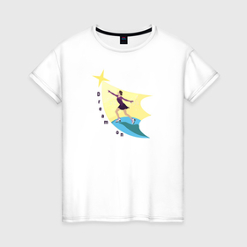 Женская футболка хлопок с принтом Фигуристка в Екатеринбурге, 100% хлопок | прямой крой, круглый вырез горловины, длина до линии бедер, слегка спущенное плечо | коньки | спорт | фигуристка | фигурное катание | хобби