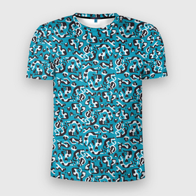 Мужская футболка 3D Slim с принтом Котики в Кировске, 100% полиэстер с улучшенными характеристиками | приталенный силуэт, круглая горловина, широкие плечи, сужается к линии бедра | вектор | животные | кошки | паттерн | стилизованный