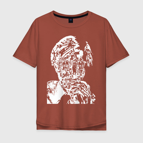 Мужская футболка хлопок Oversize с принтом Andy Warhol self-portrait в Новосибирске, 100% хлопок | свободный крой, круглый ворот, “спинка” длиннее передней части | andy warhol | art | celebrity | face | legend | pop art | автопортрет | знаменитость | искусство | легенда | лицо | поп арт | энди уорхол