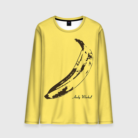 Мужской лонгслив 3D с принтом Энди Уорхол   Банан в Екатеринбурге, 100% полиэстер | длинные рукава, круглый вырез горловины, полуприлегающий силуэт | andy warhol | warhol | банан | желтый | картина | уорхол | энди уорхол | эндрю уорхол