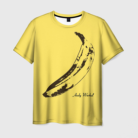 Мужская футболка 3D с принтом Энди Уорхол   Банан в Екатеринбурге, 100% полиэфир | прямой крой, круглый вырез горловины, длина до линии бедер | andy warhol | warhol | банан | желтый | картина | уорхол | энди уорхол | эндрю уорхол