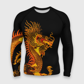 Мужской рашгард 3D с принтом Золотой китайский дракон ,  |  | азиатский дракон | дракон | золотой | золотой азиатский дракон | золотой дракон | золотой китайский дракон | золотой японский дракон | китайский дракон | японский дракон