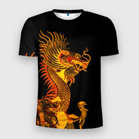 Мужская футболка 3D спортивная с принтом Золотой китайский дракон , 100% полиэстер с улучшенными характеристиками | приталенный силуэт, круглая горловина, широкие плечи, сужается к линии бедра | Тематика изображения на принте: азиатский дракон | дракон | золотой | золотой азиатский дракон | золотой дракон | золотой китайский дракон | золотой японский дракон | китайский дракон | японский дракон