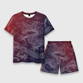 Мужской костюм с шортами 3D с принтом Традиционный китайский дракон в Белгороде,  |  | азиатский дракон | дракон | китайский дракон | традиционный | традиционный азиатский дракон | традиционный дракон | традиционный китайский дракон | традиционный японский дракон