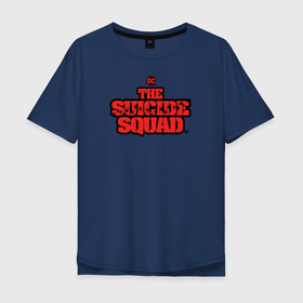 Мужская футболка хлопок Oversize с принтом The Suicide Squad лого в Курске, 100% хлопок | свободный крой, круглый ворот, “спинка” длиннее передней части | Тематика изображения на принте: suicide squad | the suicide squad | vdzabma