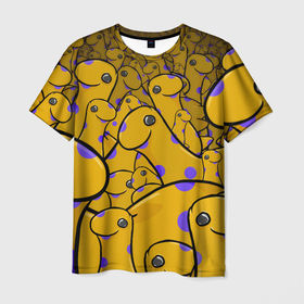 Мужская футболка 3D с принтом Nessy в Санкт-Петербурге, 100% полиэфир | прямой крой, круглый вырез горловины, длина до линии бедер | titanfall | баннер | милое | несси | рисованный