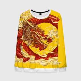 Мужской свитшот 3D с принтом Китайский Дракон, China Dragon , 100% полиэстер с мягким внутренним слоем | круглый вырез горловины, мягкая резинка на манжетах и поясе, свободная посадка по фигуре | chinese dragon | dhina dragon | dragon | азиатский дракон | восточный дракон | дракон | китайские драконы | китайский дракон | красный дракон | традиционный китайский дракон | японский дракон