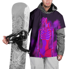 Накидка на куртку 3D с принтом СИРЕНОГОЛОВЫЙ НЕОН в Кировске, 100% полиэстер |  | neon | siren head | игра | монстр | неон | сиреноголовый | существо | хоррор