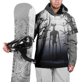 Накидка на куртку 3D с принтом СИРЕНОГОЛОВЫЙ В ЛЕСУ в Тюмени, 100% полиэстер |  | Тематика изображения на принте: siren head | игра | монстр | сиреноголовый | существо | хоррор