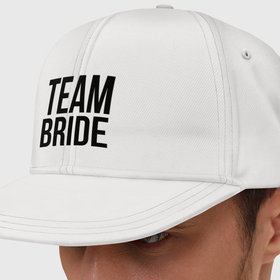 Кепка снепбек с прямым козырьком с принтом Team  Bride , хлопок 100% |  | bride | девичник | девушка | жена | женщина | невеста | праздник | свадьба