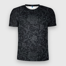 Мужская футболка 3D спортивная с принтом Dark Pattern в Кировске, 100% полиэстер с улучшенными характеристиками | приталенный силуэт, круглая горловина, широкие плечи, сужается к линии бедра | Тематика изображения на принте: dark | pattern | retro | vector | иллюстрация