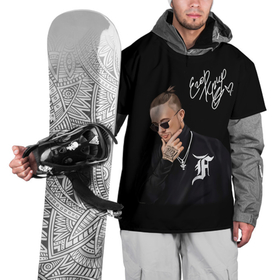 Накидка на куртку 3D с принтом Любимый Егор Крид в Тюмени, 100% полиэстер |  | black star | egor kreed | rap | rep | блэк стар | егор крид | ек | исполнители | исполнитель | музыка | реп