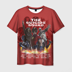 Мужская футболка 3D с принтом The Suicide Squad в Белгороде, 100% полиэфир | прямой крой, круглый вырез горловины, длина до линии бедер | dc | squad | suicide squad | vdkarsvet | миротворец | миссия навылет | отряд | харли квинн | человек в горошек
