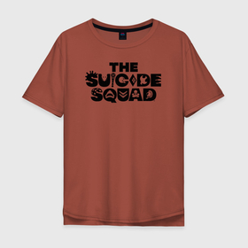 Мужская футболка хлопок Oversize с принтом The Suicide Squad в Новосибирске, 100% хлопок | свободный крой, круглый ворот, “спинка” длиннее передней части | dc | harley quinn | squad | suicide squad | vdkarsvet | король акул | миротворец | миссия навылет | отряд | харли квинн | человек в горошек