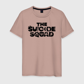 Мужская футболка хлопок с принтом The Suicide Squad в Тюмени, 100% хлопок | прямой крой, круглый вырез горловины, длина до линии бедер, слегка спущенное плечо. | dc | harley quinn | squad | suicide squad | vdkarsvet | король акул | миротворец | миссия навылет | отряд | харли квинн | человек в горошек