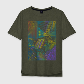 Мужская футболка хлопок Oversize с принтом Медитативная абстракция в Тюмени, 100% хлопок | свободный крой, круглый ворот, “спинка” длиннее передней части | абстракция | геометрия | графика | разноцветный | узоры | цветной