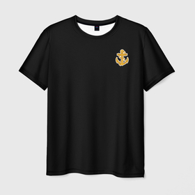 Мужская футболка 3D с принтом Военно-Морской флот , 100% полиэфир | прямой крой, круглый вырез горловины, длина до линии бедер | anchor | fleet | navy | праздники | флот | якорь
