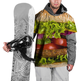Накидка на куртку 3D с принтом Бургер , 100% полиэстер |  | биг мак | бигмак | бургер | мясо | салат | чизбургер