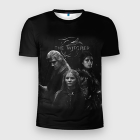 Мужская футболка 3D Slim с принтом THE WITCHER  ВЕДЬМАК в городе Новоалтайск, 100% полиэстер с улучшенными характеристиками | приталенный силуэт, круглая горловина, широкие плечи, сужается к линии бедра | the witcher | ведьмак | зе витчер | игра | компьютерная игра