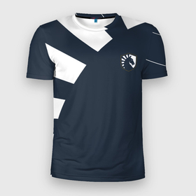 Мужская футболка 3D спортивная с принтом Team Liquid (Jersey pro 2022/23) в Тюмени, 100% полиэстер с улучшенными характеристиками | приталенный силуэт, круглая горловина, широкие плечи, сужается к линии бедра | 0x000000123 | csgo | dota | jersey | liquid | джерси | жидкие | ксго