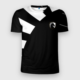 Мужская футболка 3D спортивная с принтом Team Liquid Black (Jersey pro 2022/23) в Кировске, 100% полиэстер с улучшенными характеристиками | приталенный силуэт, круглая горловина, широкие плечи, сужается к линии бедра | 0x000000123 | csgo | dota | jersey | liquid | джерси | жидкие | ксго