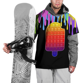 Накидка на куртку 3D с принтом ICE CREAM POP-IT в Тюмени, 100% полиэстер |  | ice ceam | pop it | мороженое поп ит | симпл димпл