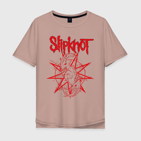 Мужская футболка хлопок Oversize с принтом Slipknot 