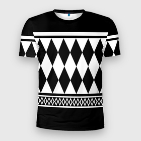 Мужская футболка 3D спортивная с принтом абстракционизм в Курске, 100% полиэстер с улучшенными характеристиками | приталенный силуэт, круглая горловина, широкие плечи, сужается к линии бедра | 3d | абстракционизм | геометрия | мозаика | хаос