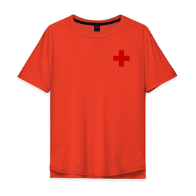 Мужская футболка хлопок Oversize с принтом Hospital (Classic) в Екатеринбурге, 100% хлопок | свободный крой, круглый ворот, “спинка” длиннее передней части | hospital | больница | врач | госпиталь | доктор | крест | медицина