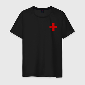 Мужская футболка хлопок с принтом Hospital (Classic) в Белгороде, 100% хлопок | прямой крой, круглый вырез горловины, длина до линии бедер, слегка спущенное плечо. | hospital | больница | врач | госпиталь | доктор | крест | медицина