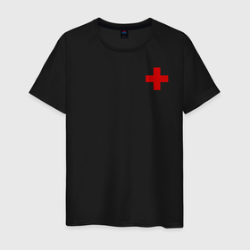 Мужская футболка хлопок с принтом Hospital (BIG) в Кировске, 100% хлопок | прямой крой, круглый вырез горловины, длина до линии бедер, слегка спущенное плечо. | hospital | больница | врач | госпиталь | доктор | крест | медицина