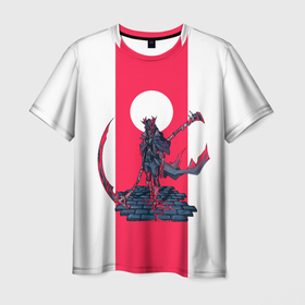 Мужская футболка 3D с принтом Bloodborne Redline в Тюмени, 100% полиэфир | прямой крой, круглый вырез горловины, длина до линии бедер | bloodborne | game | games | stranger | бладборн | игра | игры | соулс | странник