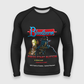 Мужской рашгард 3D с принтом Bloodborne 8 bit в Санкт-Петербурге,  |  | 8 bit | 8 бит | bloodborne | game | games | stranger | бладборн | игра | игры | соулс | странник