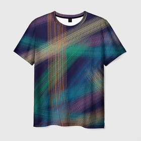 Мужская футболка 3D с принтом разноцветная в Тюмени, 100% полиэфир | прямой крой, круглый вырез горловины, длина до линии бедер | необычная | оригинально | разноцветная | след от покрышек