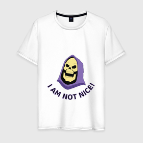 Мужская футболка хлопок с принтом Skeletor | Скелетор в Екатеринбурге, 100% хлопок | прямой крой, круглый вырез горловины, длина до линии бедер, слегка спущенное плечо. | he man | skeletor | властелины вселенной | персонажи | скелет | скелетор | череп